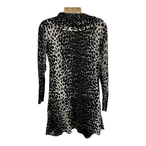 Soft Surroundings Animal Print Ruffled Cardigan Size PS - Picture 6 of 8